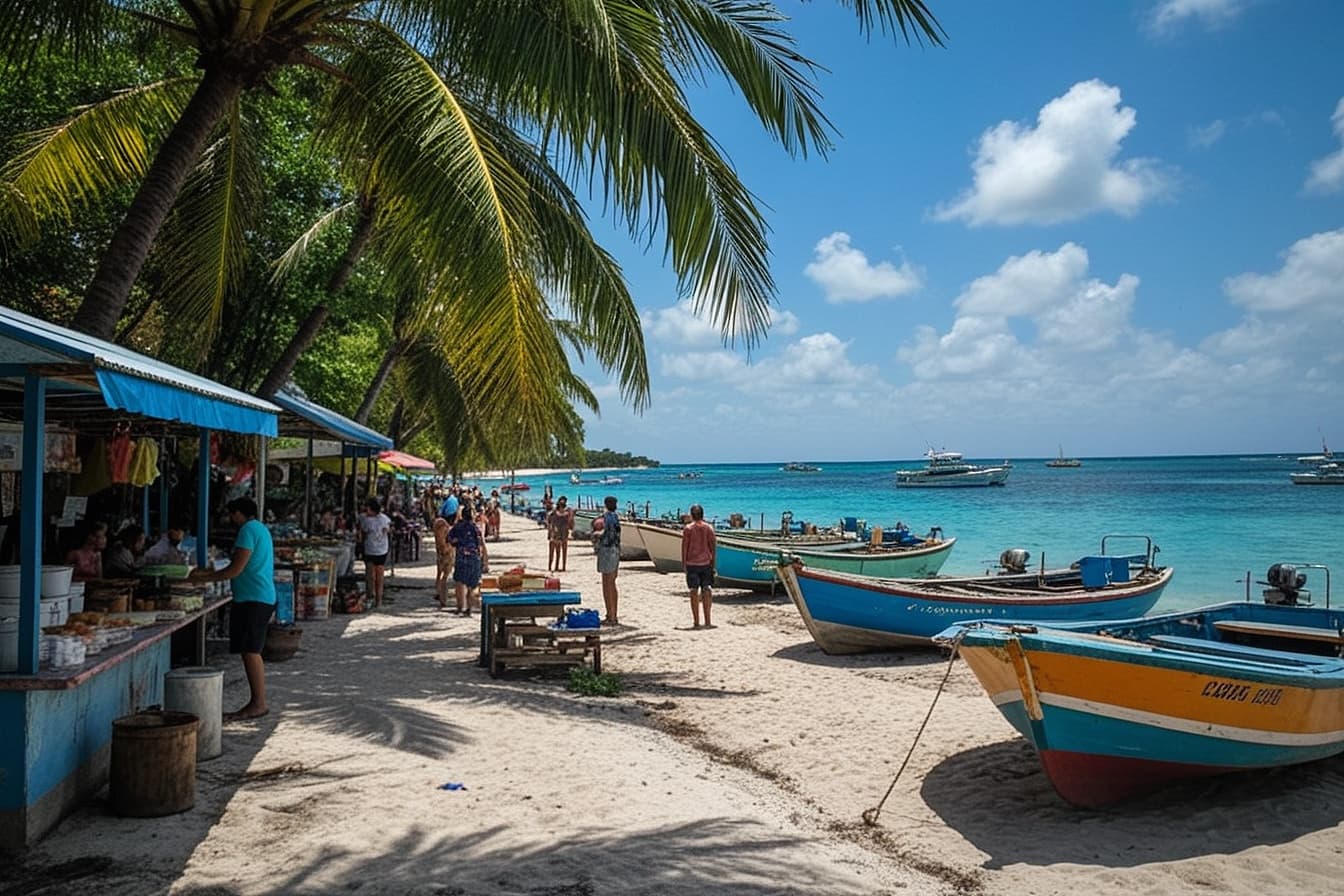 Beautiful Caribbean beach — port days don't have to be expensive