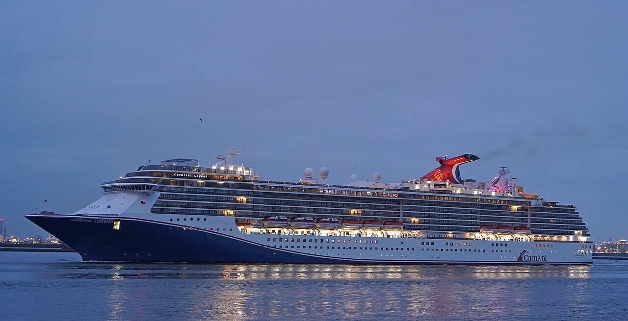 Carnival Legend cruise ship near Hoek van Holland, Netherlands