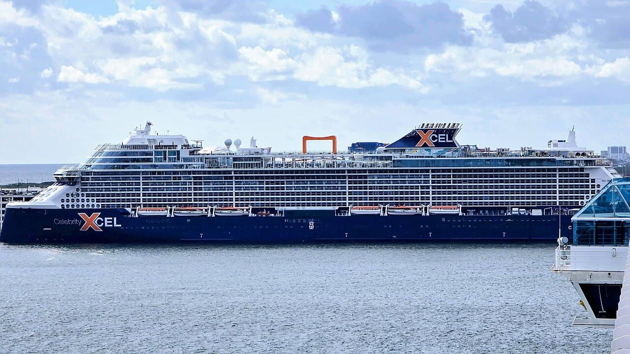 Celebrity Xcel cruise ship at Port Everglades, Celebrity's newest Edge-class ship