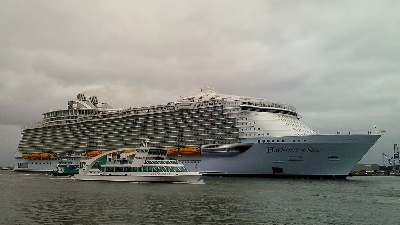 Harmony of the Seas cruise ship in Rotterdam