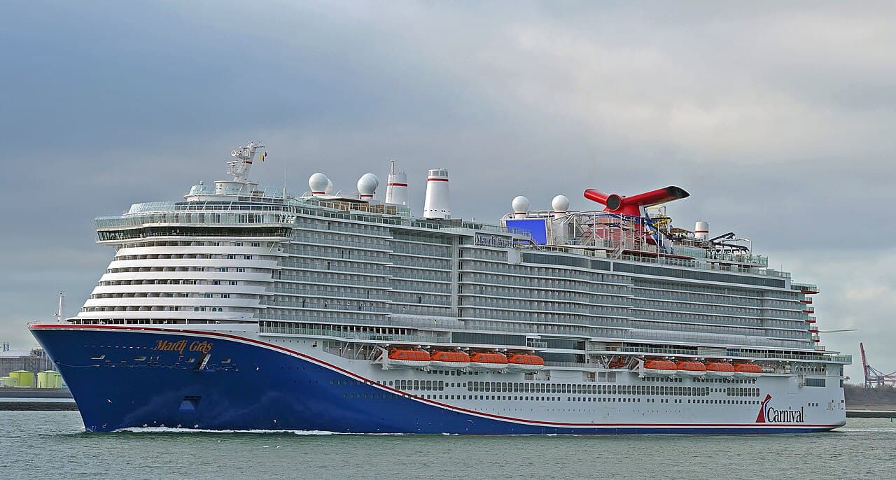 Carnival Mardi Gras ship at sea
