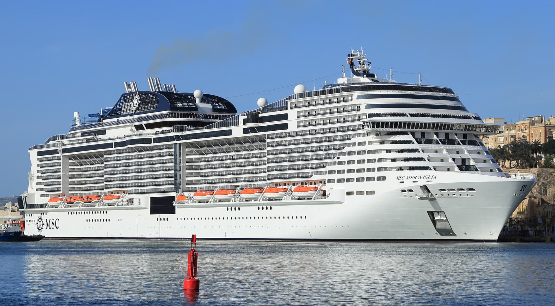 MSC Meraviglia docked in Grand Harbour, Malta