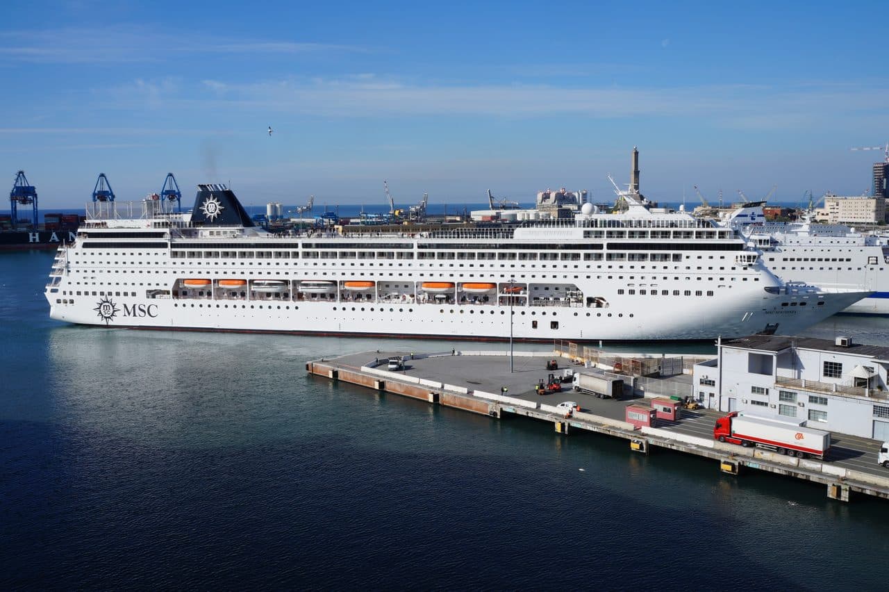 MSC Sinfonia cruise ship at sea