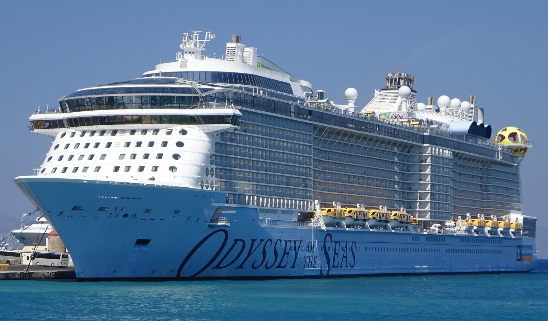 Odyssey of the Seas cruise ship at port