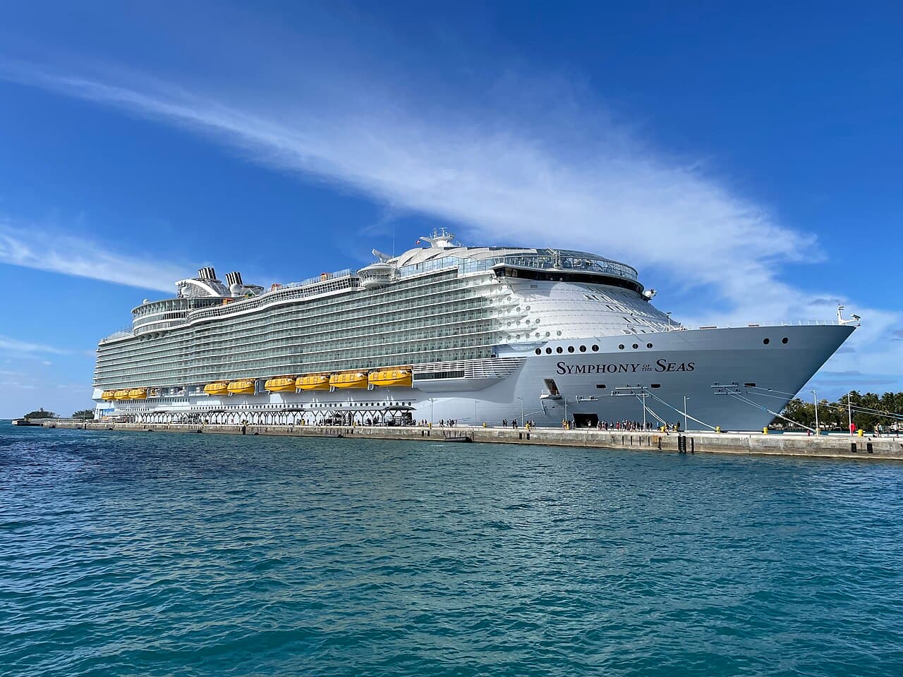 Symphony of the Seas cruise ship in Nassau, Bahamas