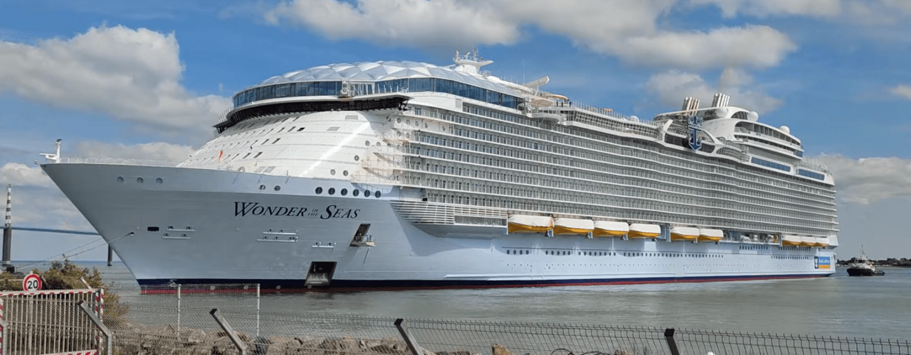 Wonder of the Seas cruise ship at sea