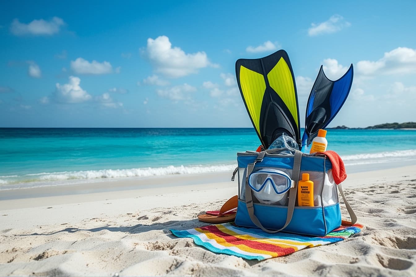 Tropical beach with crystal clear water — perfect for a cruise port day