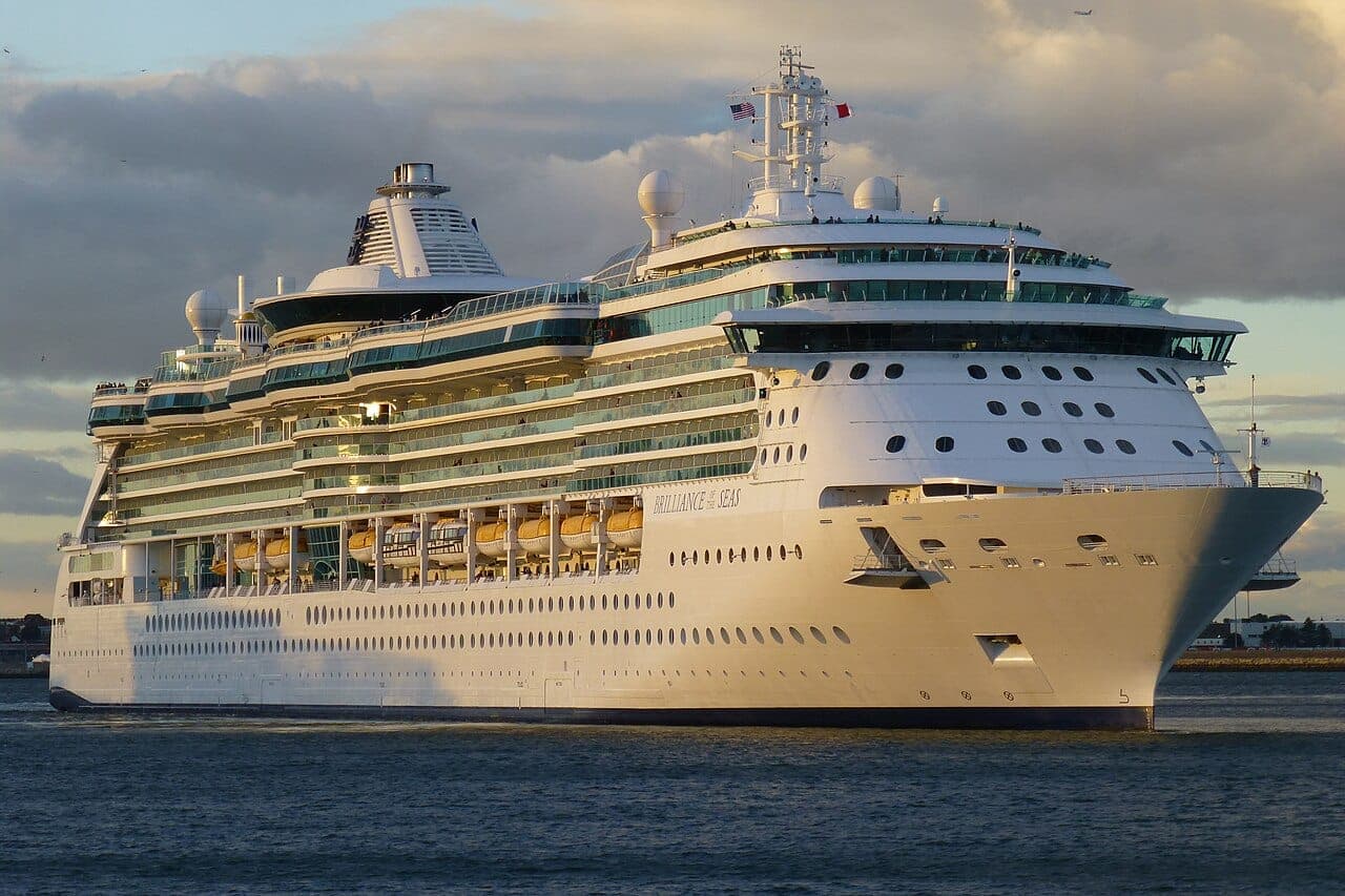 Brilliance of the Seas, a Royal Caribbean Radiance-class ship known for its floor-to-ceiling glass