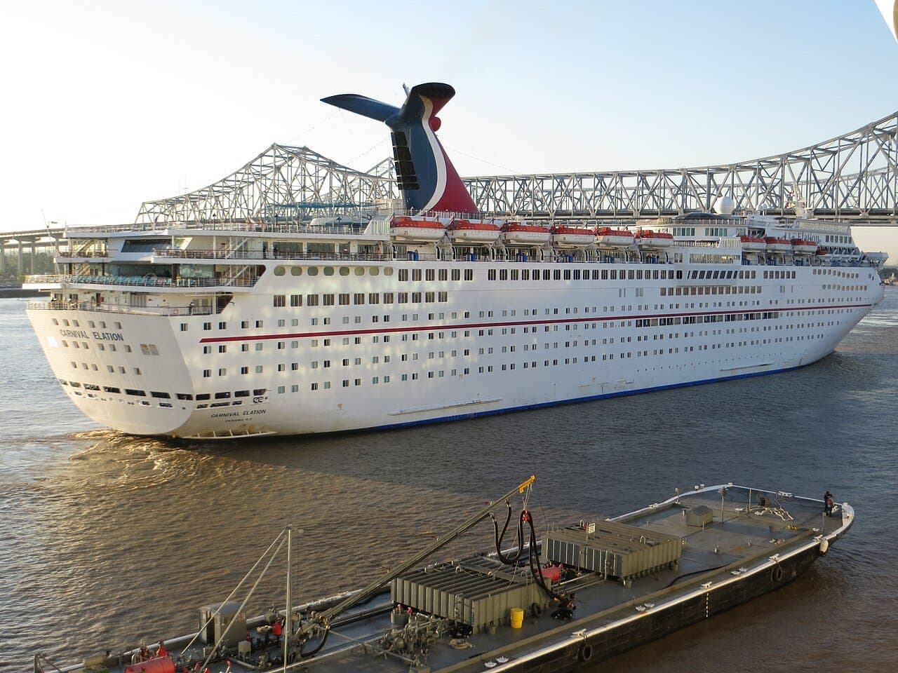 Carnival Elation sailing into port