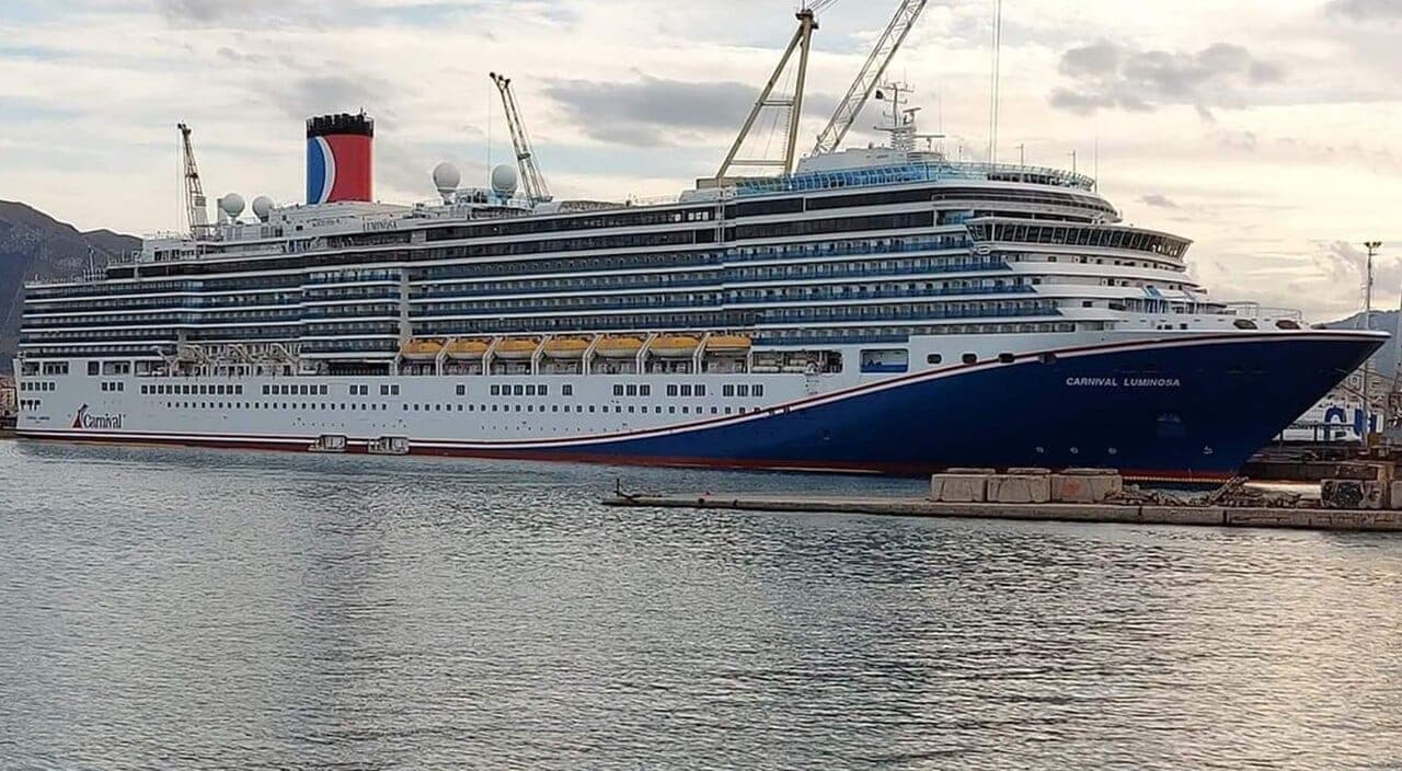 Carnival Luminosa docked in Brisbane, Australia