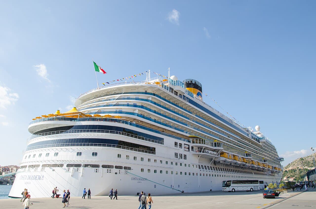 Costa Diadema docked at Dubrovnik, Croatia
