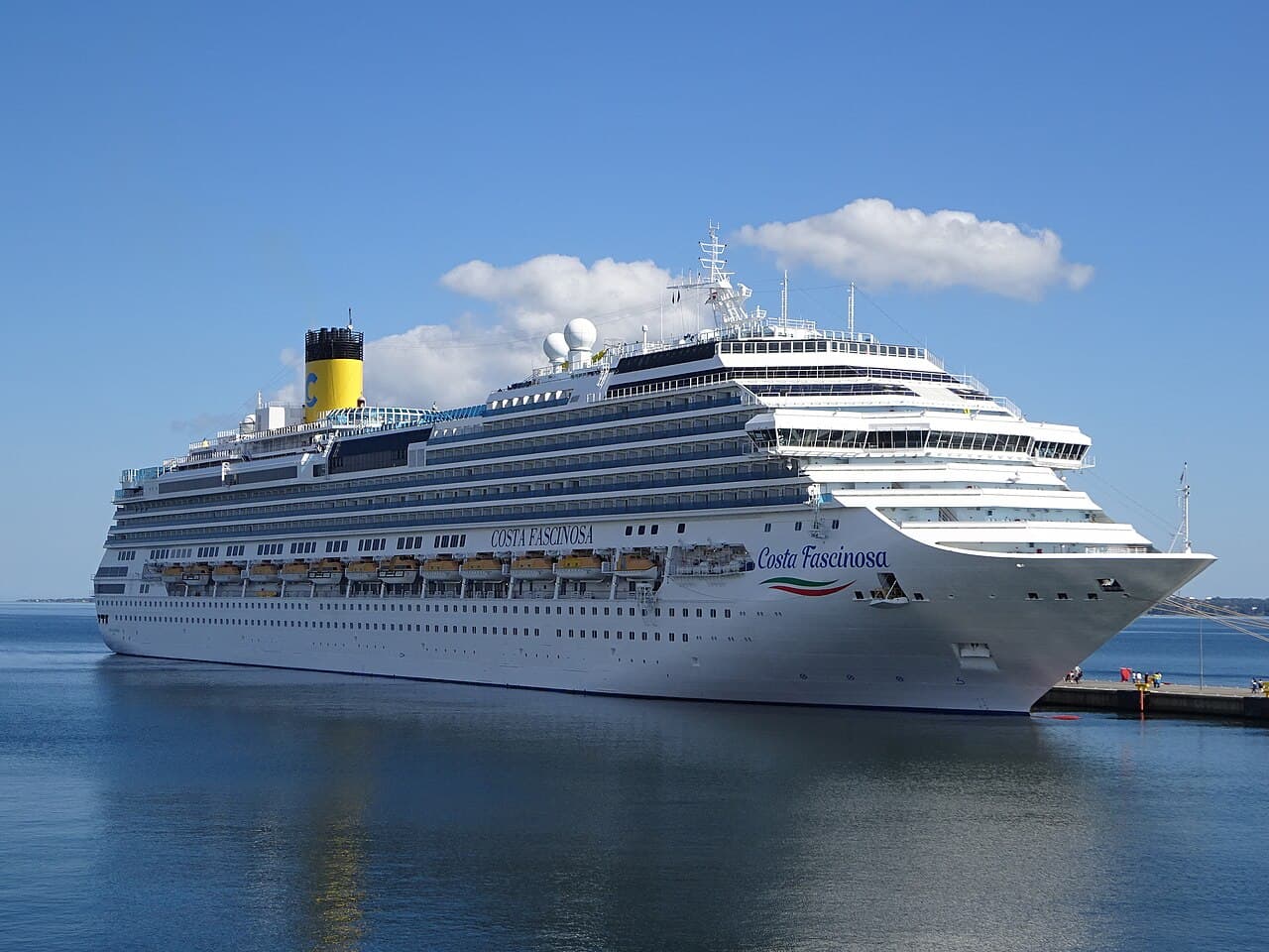 Costa Fascinosa moored at the Port of Tallinn