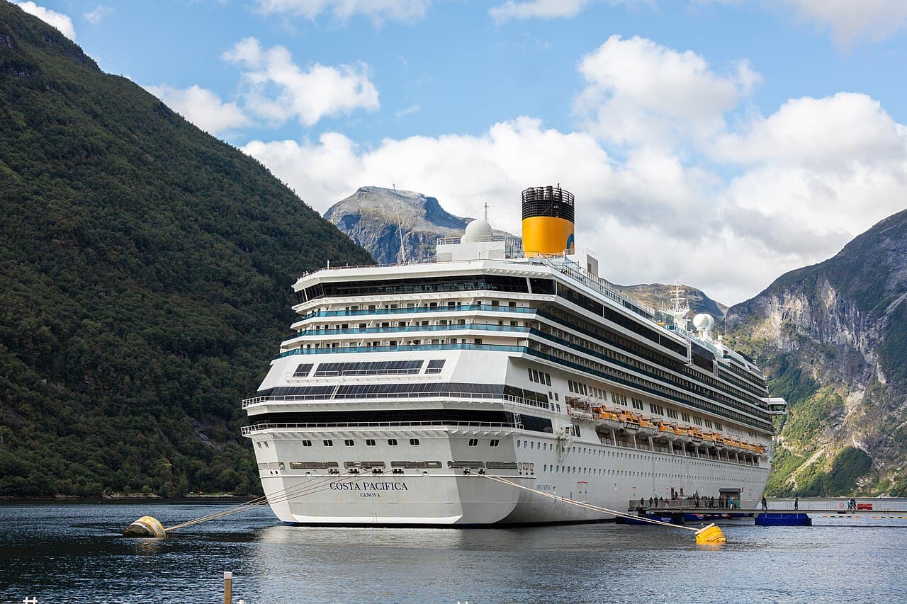 Costa Pacifica in Geirangerfjord, Norway