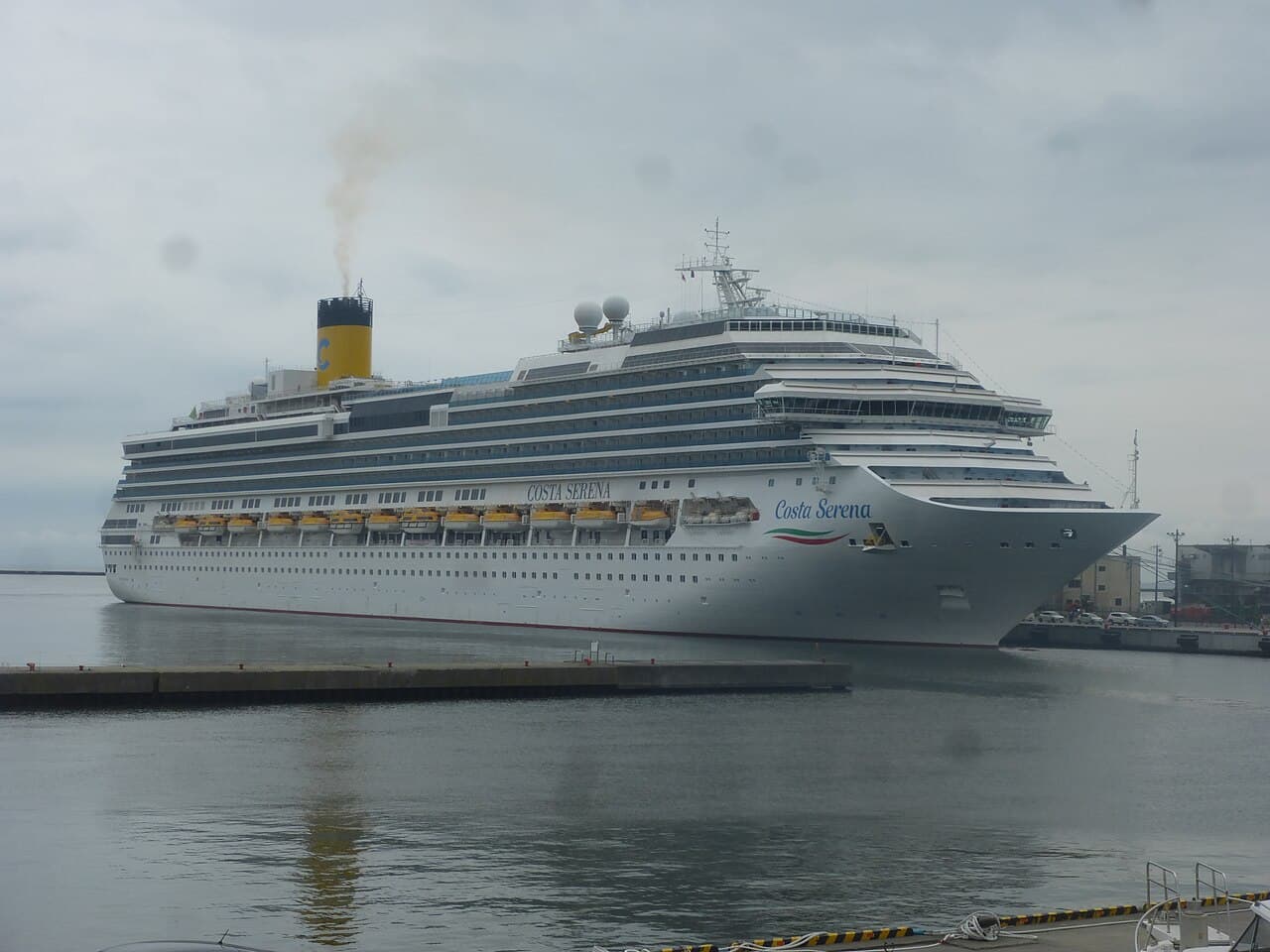 Costa Serena at the Otaru cruise terminal, Japan