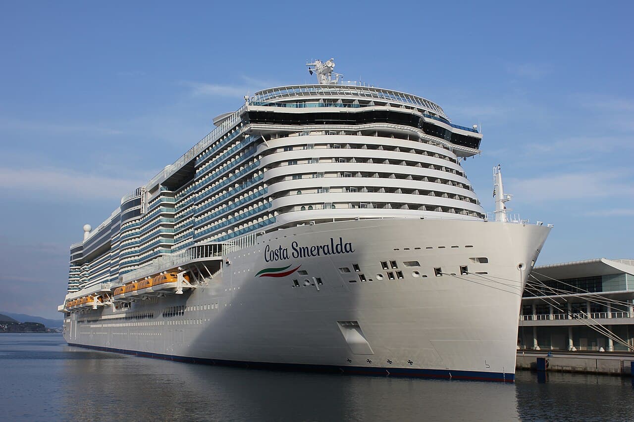 Costa Smeralda docked in Savona, Italy