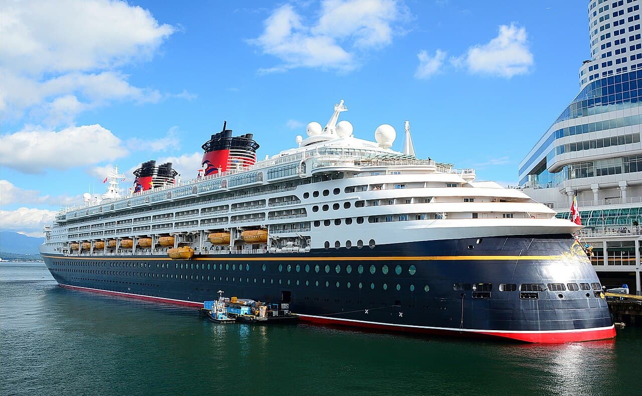 Disney Wonder, Disney Cruise Line's Magic-Class sister ship, sailing into Vancouver