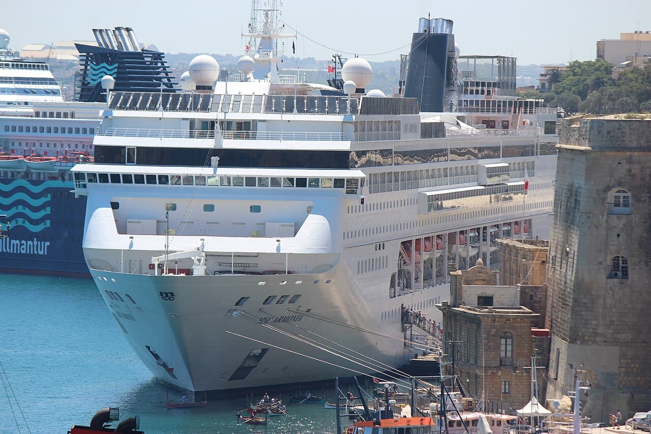 MSC Armonia cruise ship in Malta