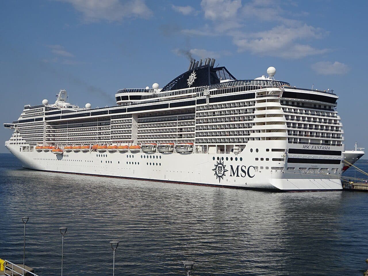 MSC Fantasia docked in the Port of Tallinn, Estonia