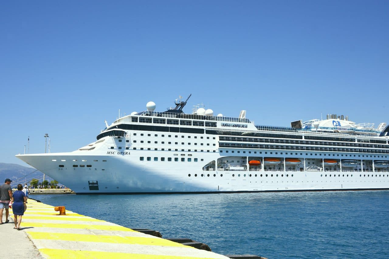 MSC Opera cruise ship at sea