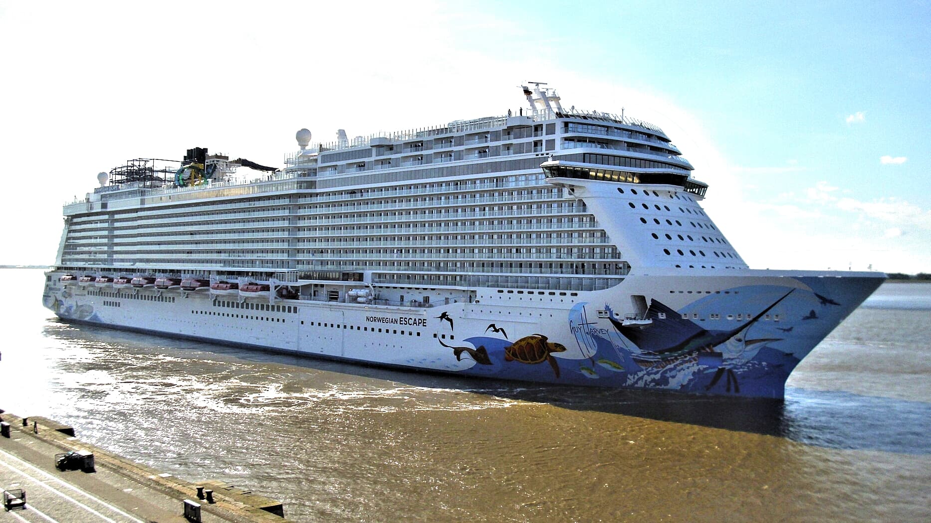 Norwegian Escape cruise ship at sea