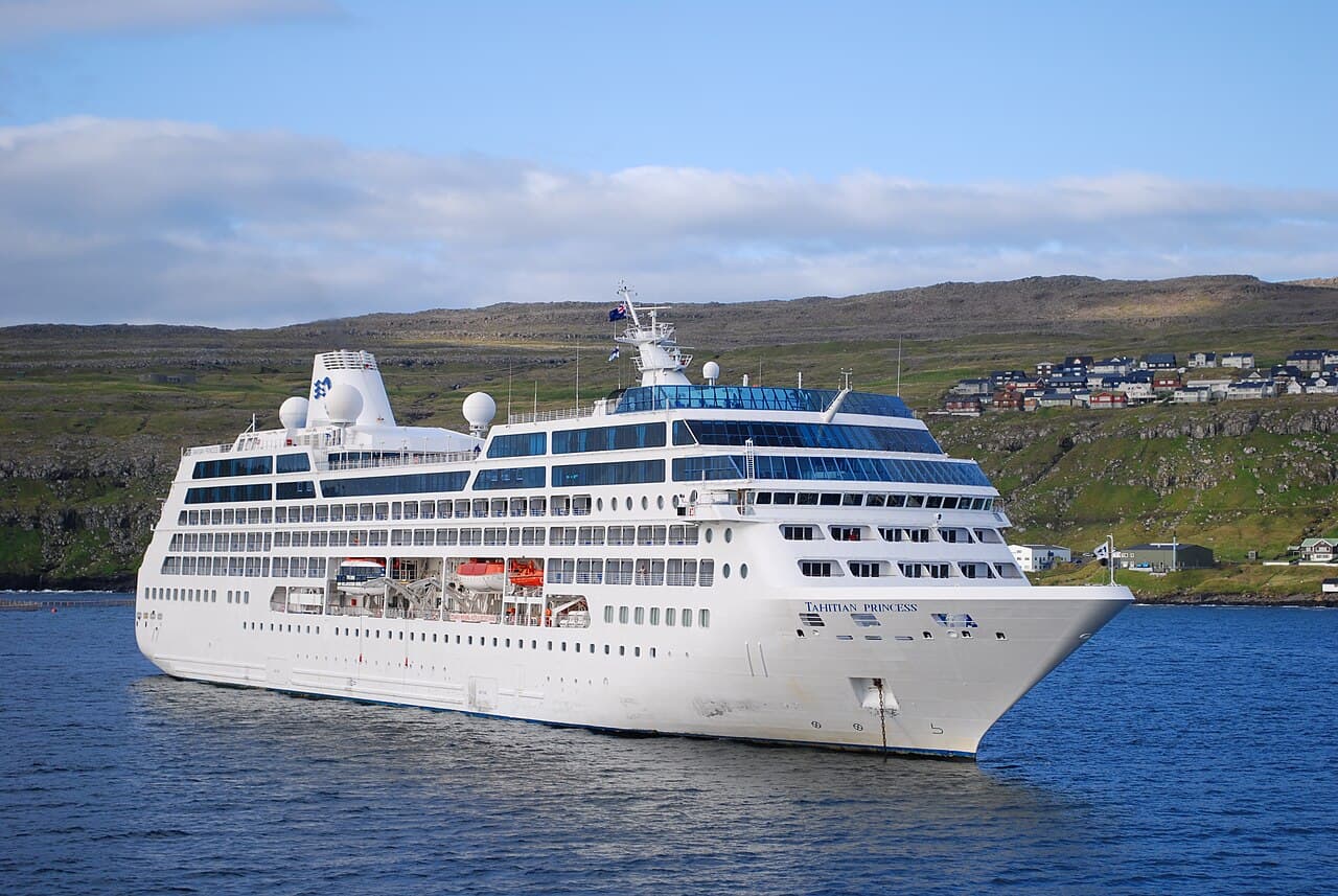 Tahitian Princess, now Oceania Sirena, off the Faroe Islands