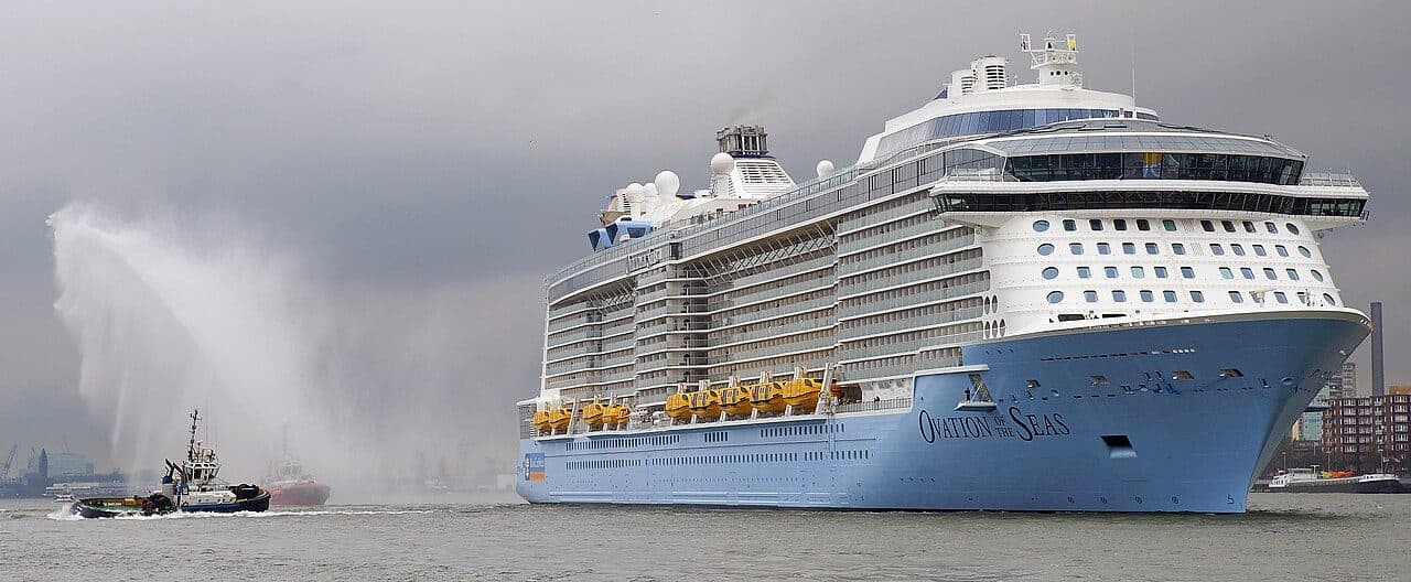 Ovation of the Seas departing Rotterdam, Netherlands