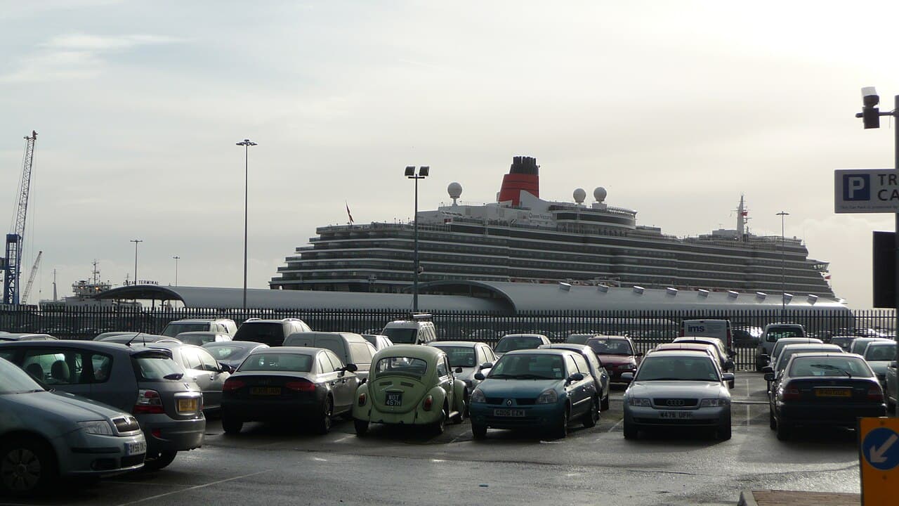 Cunard's Queen Victoria docked in Southampton