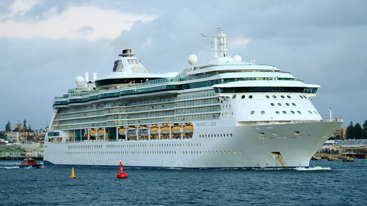 Radiance of the Seas departing Fremantle, Australia