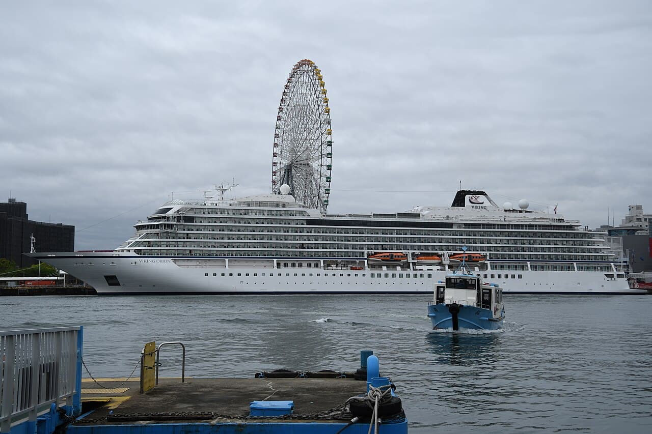 Viking Orion in port at Osaka